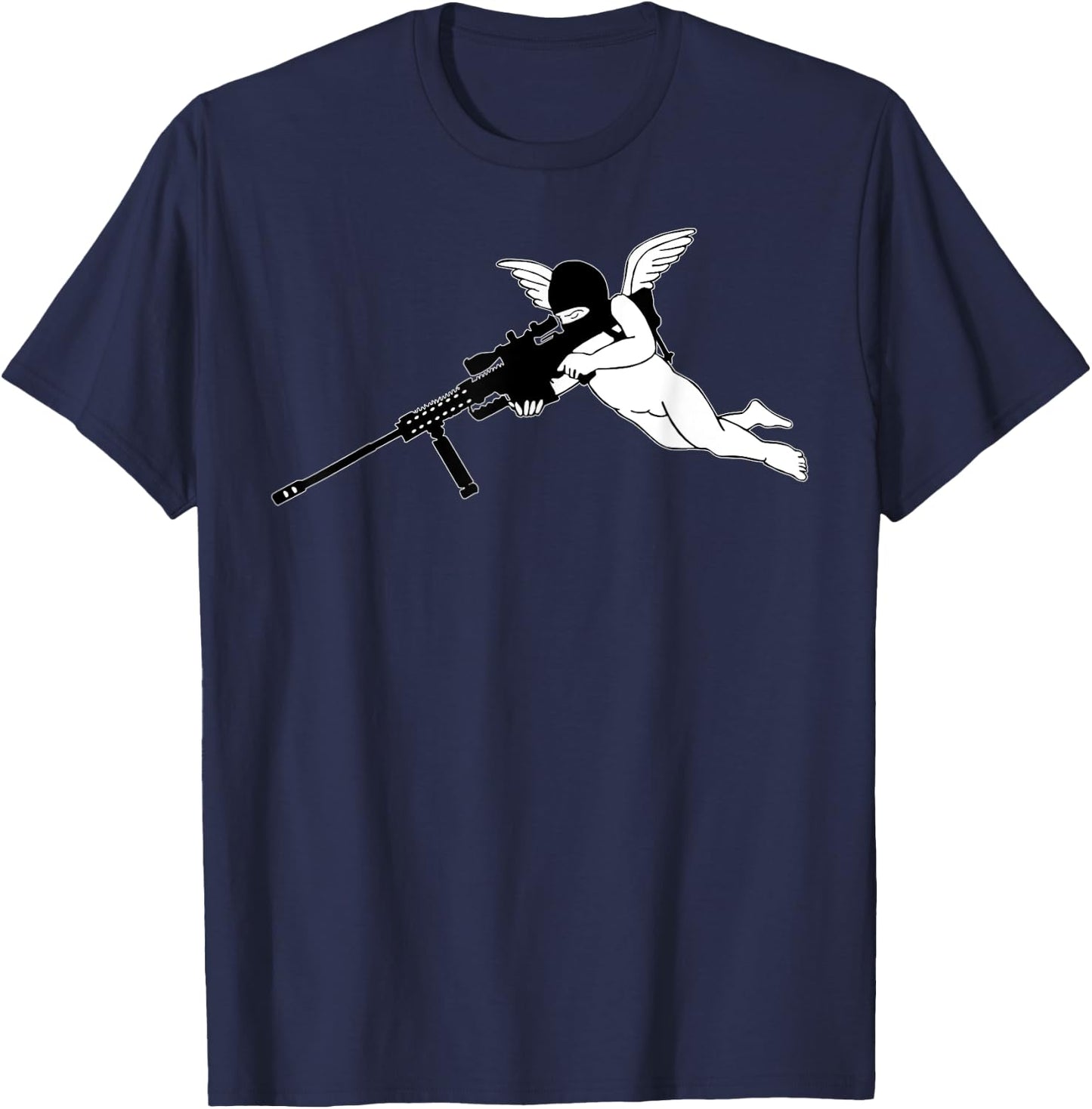 Angel with sniper. T-Shirt - T-Shirt | Navy