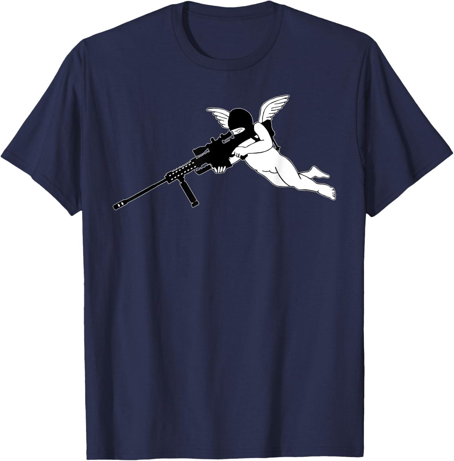 Angel with sniper. T-Shirt - T-Shirt | Navy