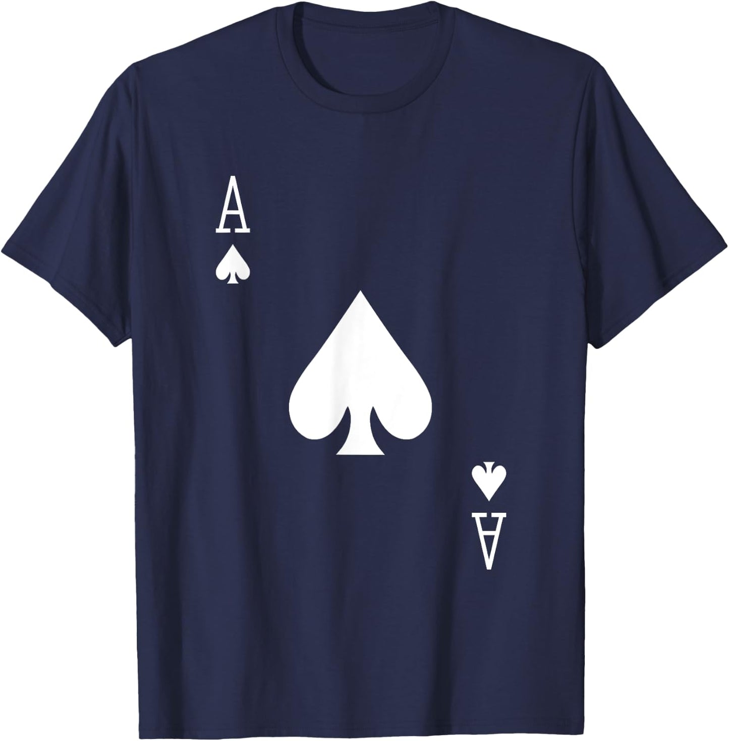 Him & Her Valentines Day Ace of Spades Poker Cards Matching T-Shirt - T-Shirt | Navy
