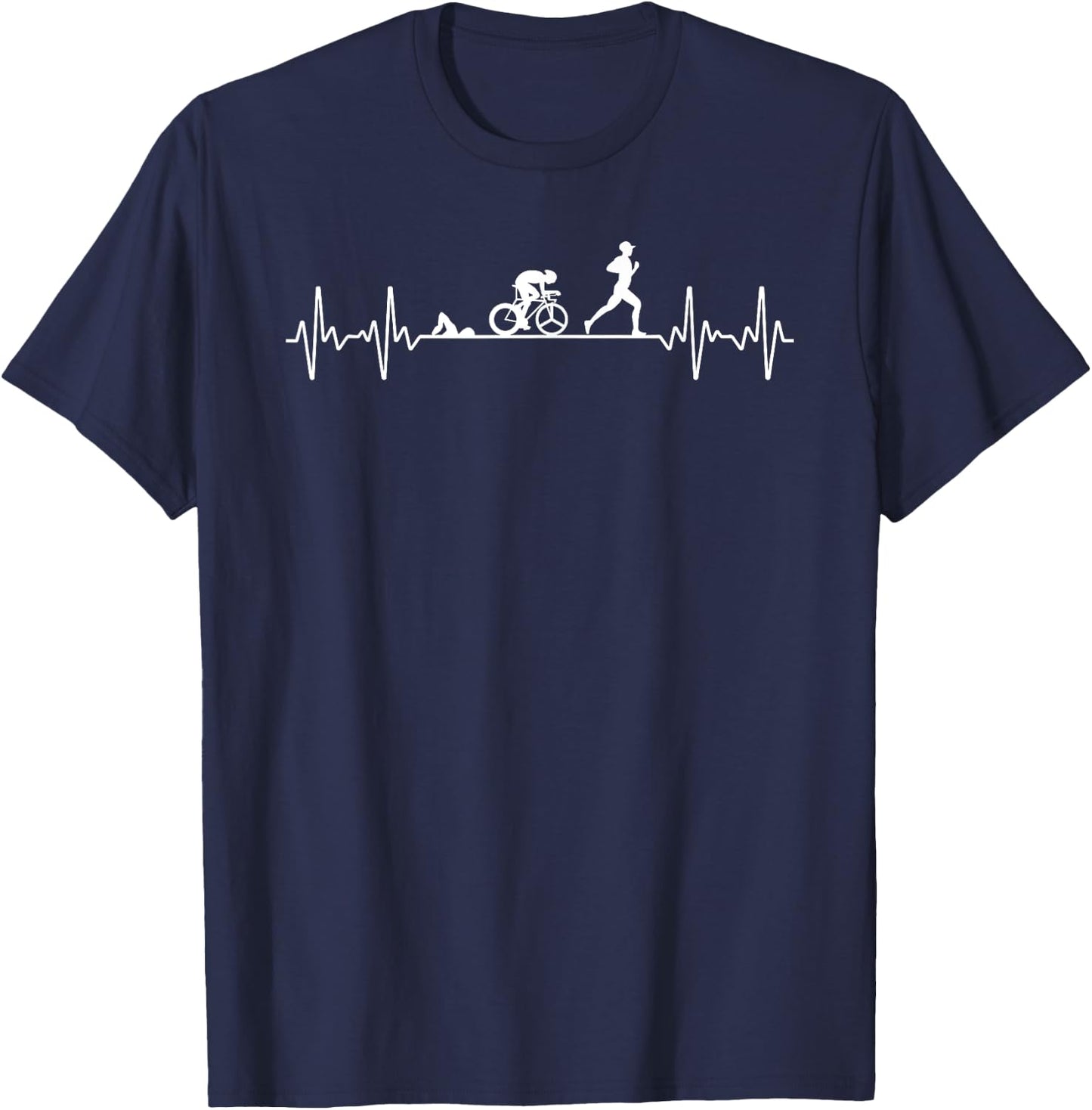 Cool Triathlon Art Women Triathlete Endurance Sport T-Shirt - T-Shirt | Navy