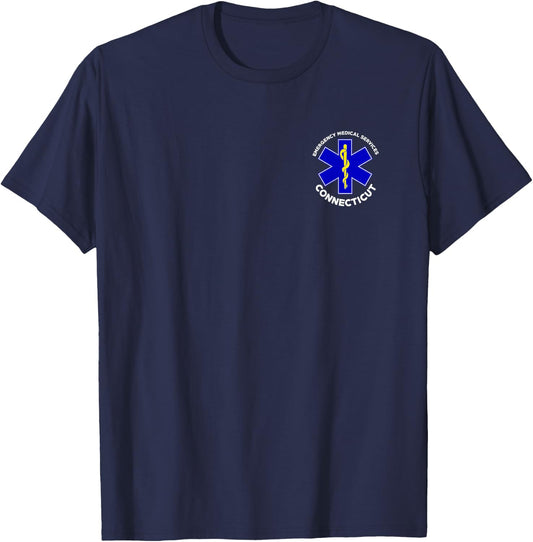 Connecticut EMS Emergency Medical Services EMT Tech T-Shirt - T-Shirt | Navy