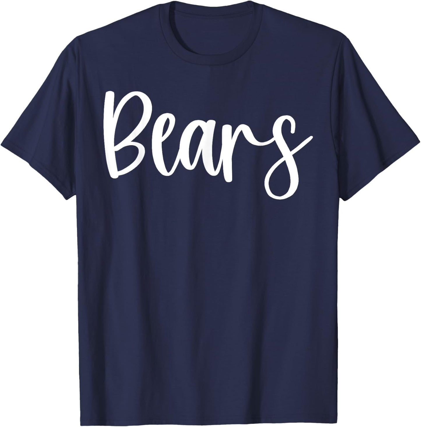 Bears School Spirit Team Mascot Game Night T-Shirt - T-Shirt | Navy