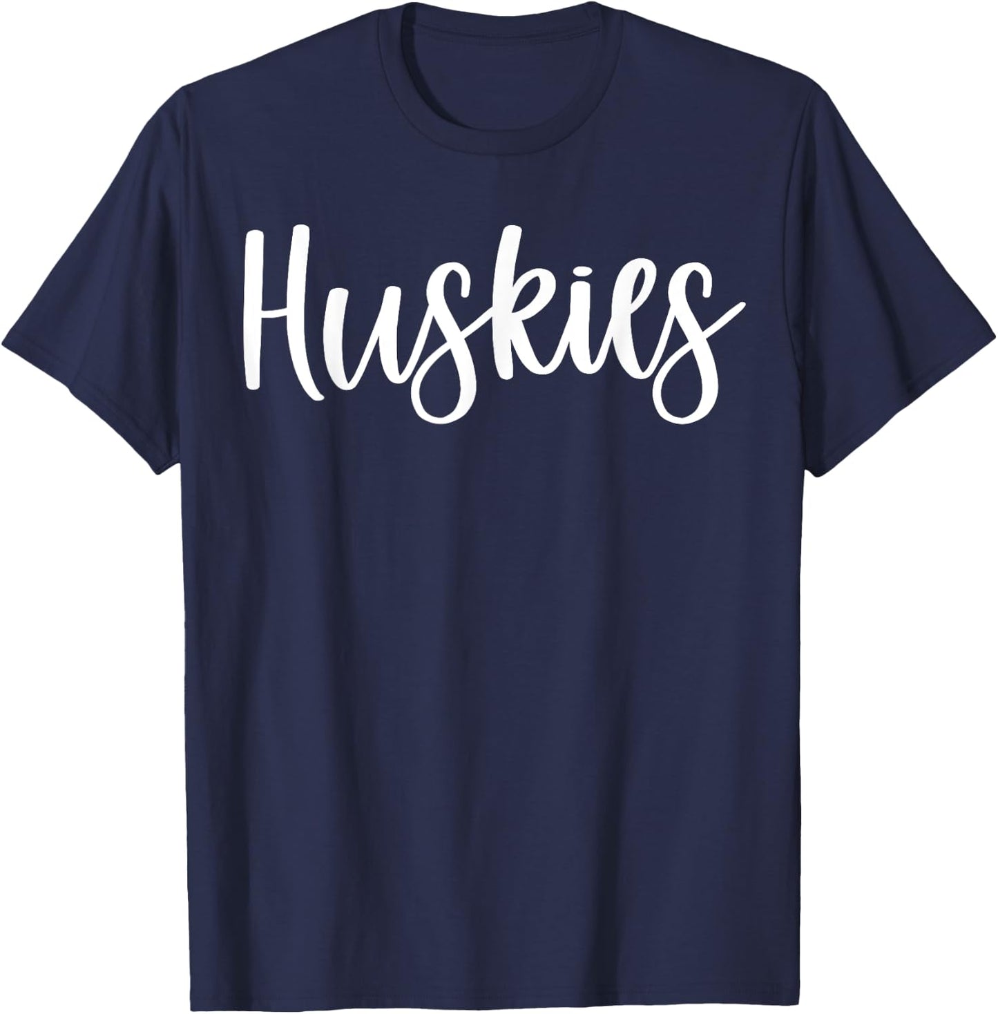Huskies School Spirit Team Mascot Game Night T-Shirt - T-Shirt | Navy