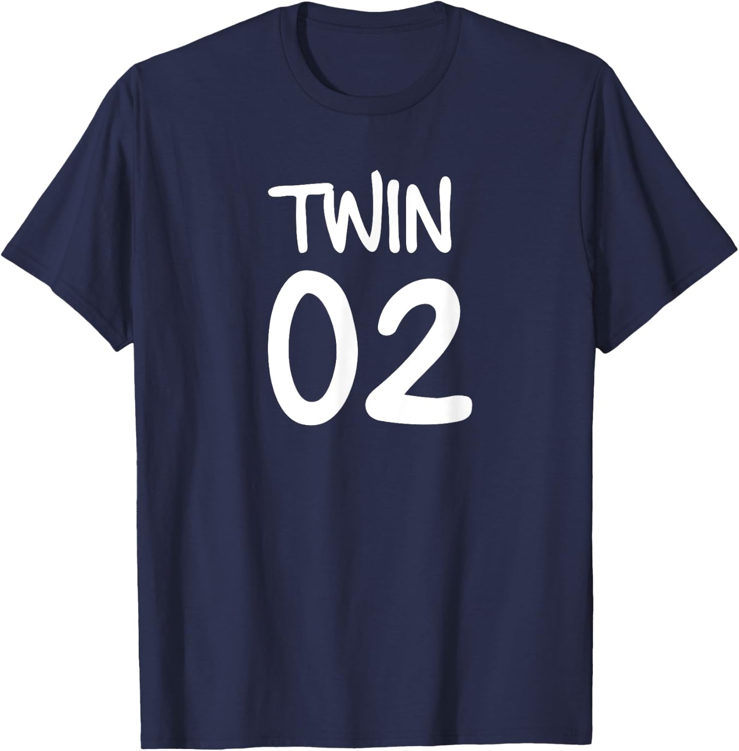 TWIN 1 and TWIN 2 shirts matching twin shirts adults & kids T-Shirt - T-Shirt | Navy