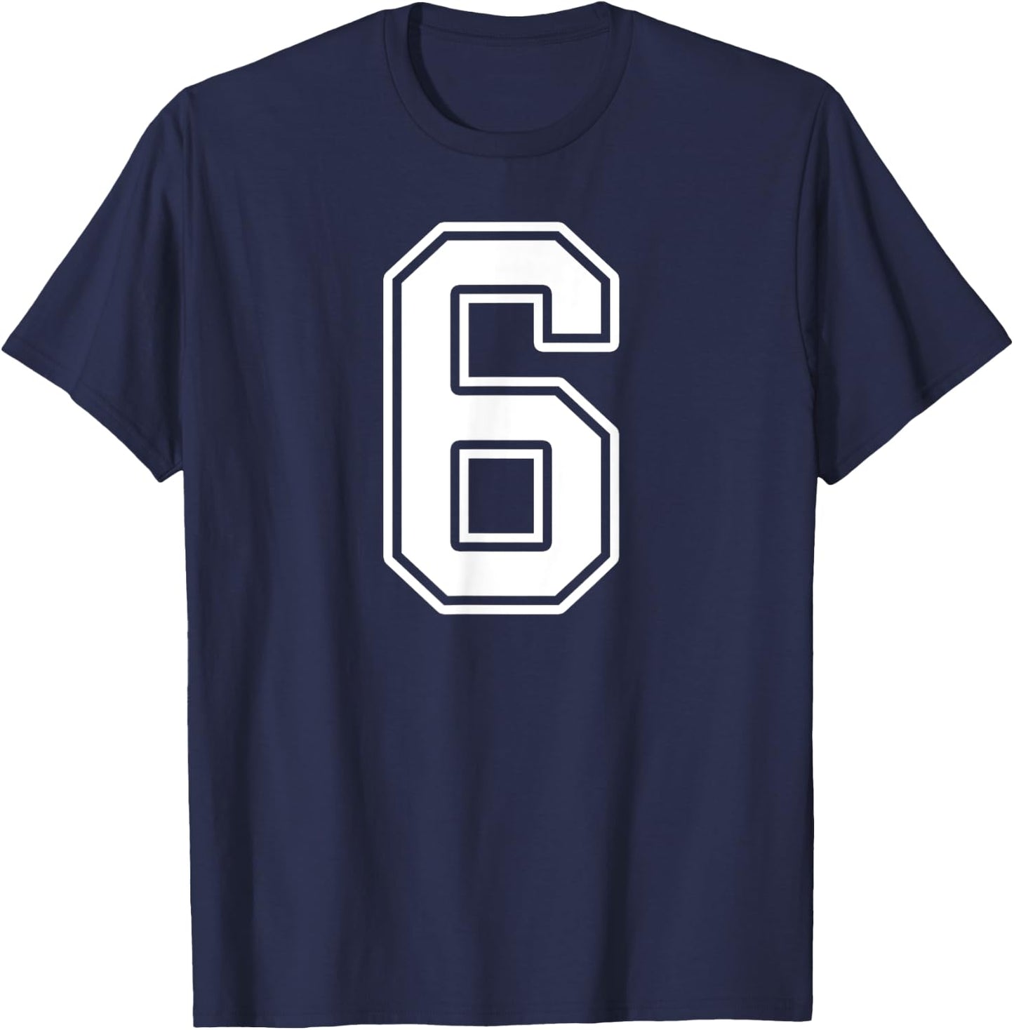 Number 6 Fan Player Jersey Style #6 Men Women Kids T-Shirt - T-Shirt | Navy