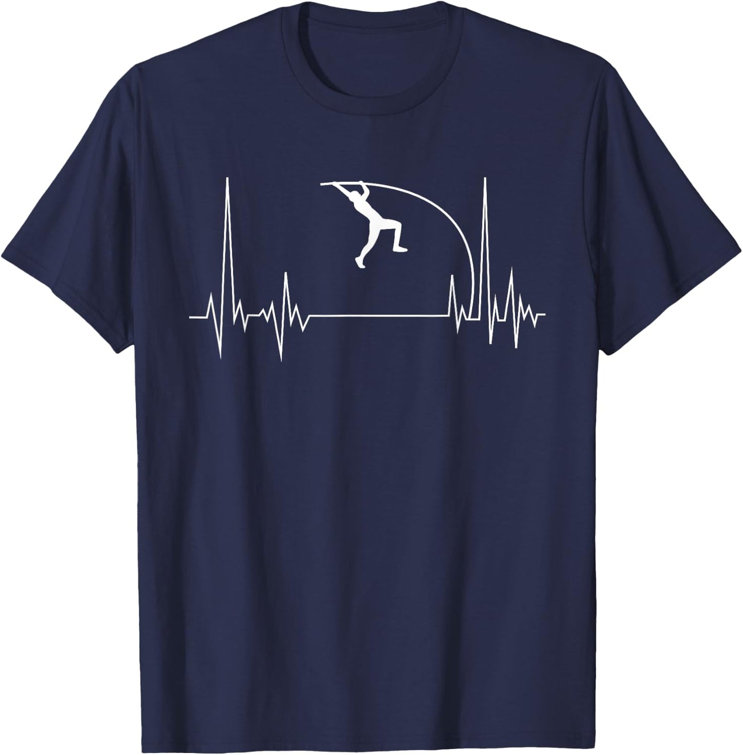 Funny Pole Vaulting Design Men Women Track And Field Vaulter T-Shirt - T-Shirt | Navy