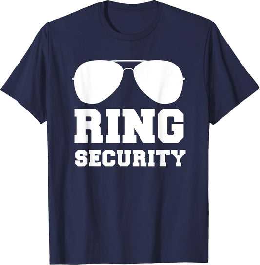 Ring Security Shirt | Ring Bearer Boys Wedding Party T-Shirt - T-Shirt | Navy