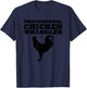Country Cowgirl & Cowboy Howdy Co. Professional Chicken Wrangler -Adults Kids Chicken-Themed Grey Small Classic Fit Short Sleeve T-Shirt - T-Shirt | Navy