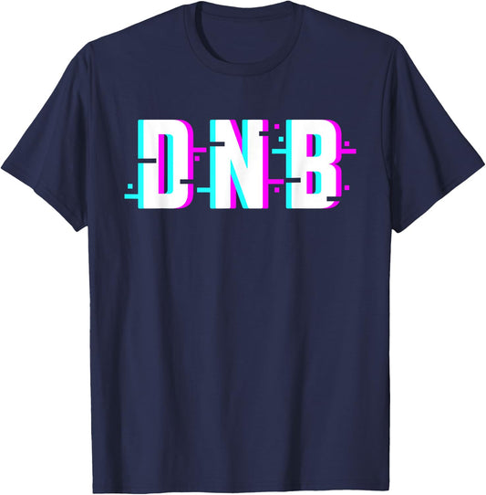 DNB | Drum and Bass EDM Music T-Shirt - T-Shirt | Navy