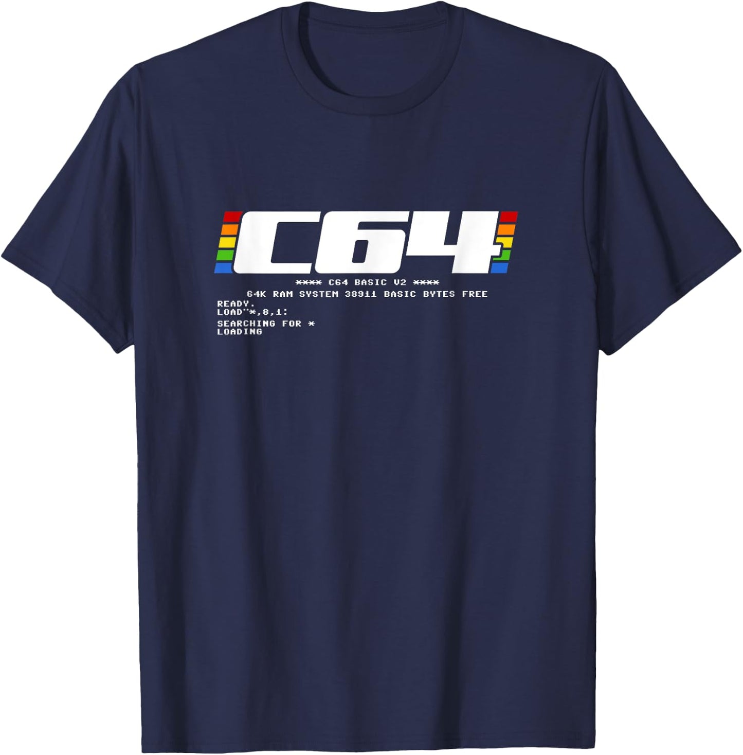 Retro Gaming Console C64 Computer Ready T-Shirt - T-Shirt | Navy