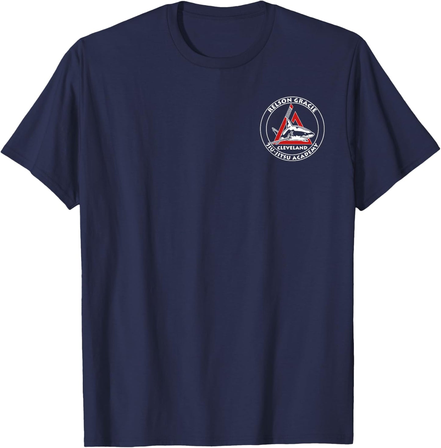 Academy of Self-Defense CLE Ohio Relson Gracie Cleveland Jiu-Jitsu Red Belt T-Shirt - T-Shirt | Navy