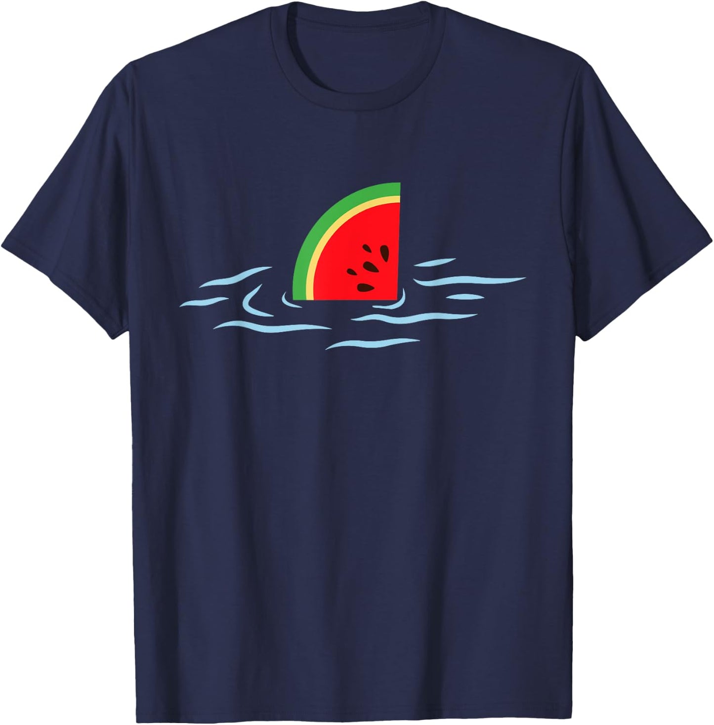 Watermelon Shark Fin T-Shirt - T-Shirt | Navy