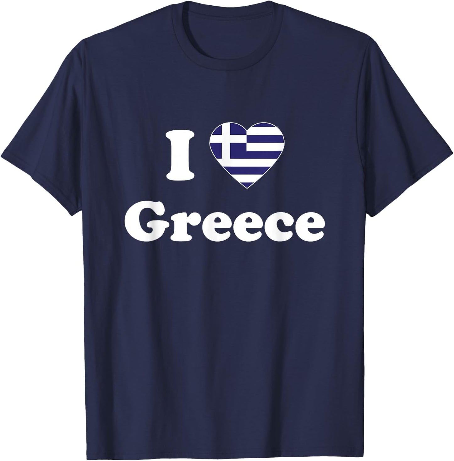 I Love Greece I Heart Greece Greek T-Shirt - T-Shirt | Navy