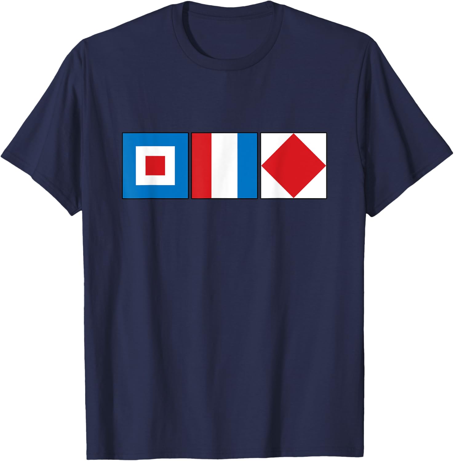 Funny WTF Sailing Nautical Flag Alphabet T-Shirt - T-Shirt | Navy
