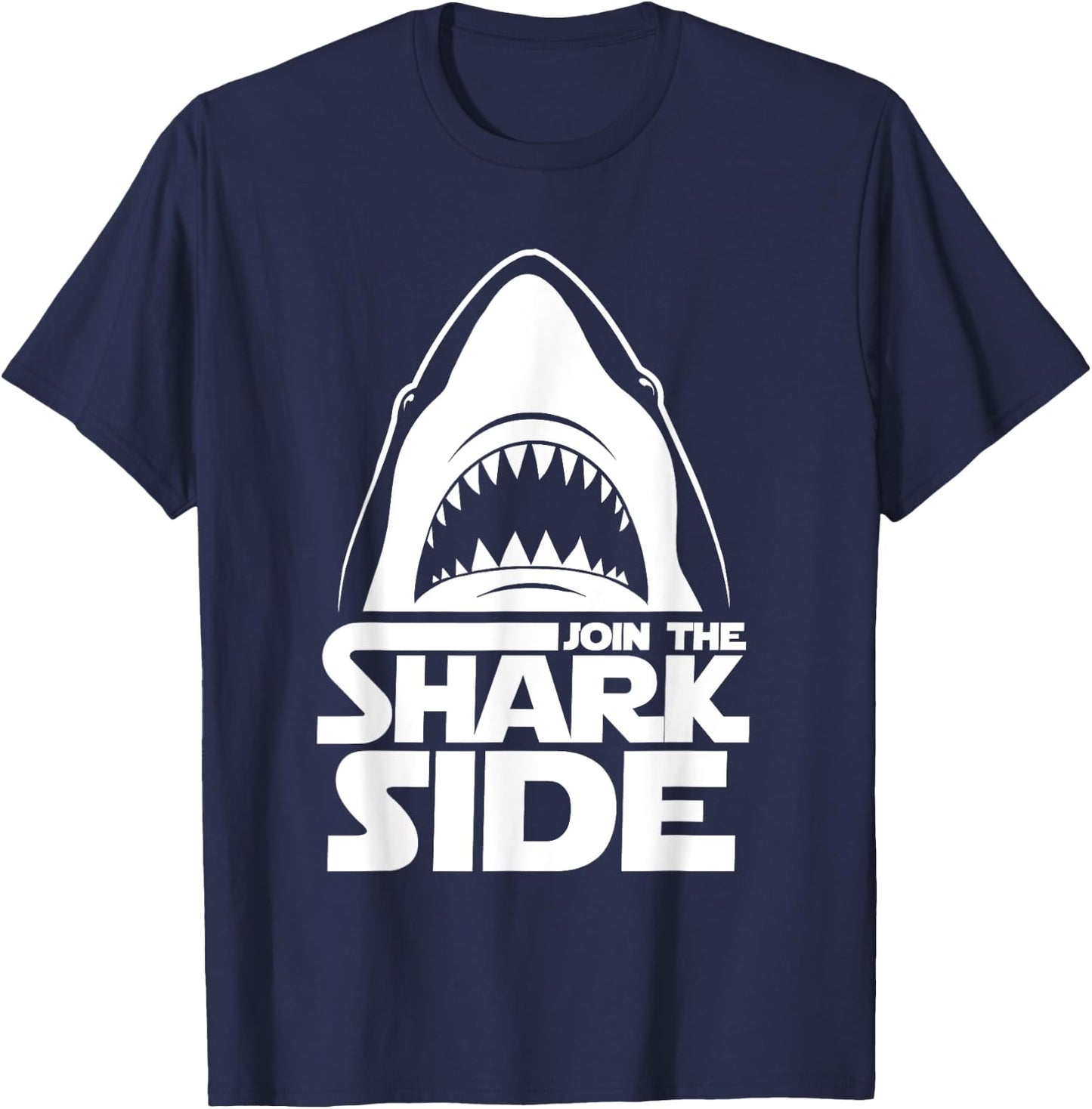 Join The Shark Side - Funny Shark Lover Ocean Wildlife T-Shirt - T-Shirt | Navy