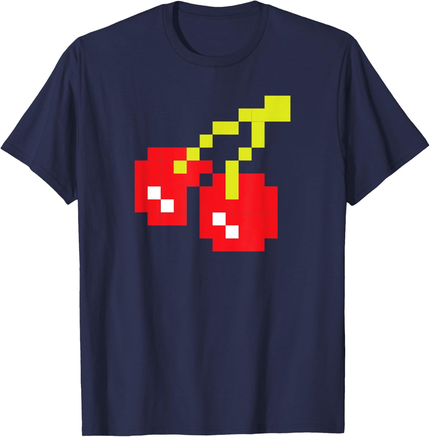 Pixel Cherries 80s Video Game Halloween Costume Easy Group T-Shirt - T-Shirt | Navy