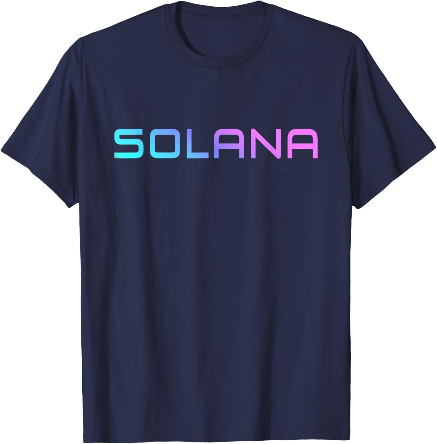 Colorful Solana SOL Crypto Blockchain Logo for Solana Hodler T-Shirt - T-Shirt | Navy