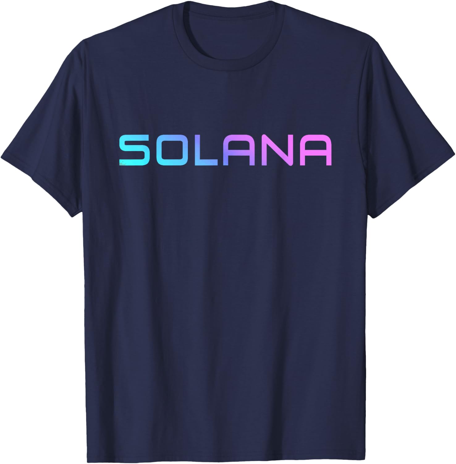 Colorful Solana SOL Crypto Blockchain Logo for Solana Hodler T-Shirt - T-Shirt | Navy