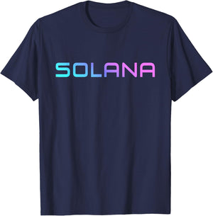 Colorful Solana SOL Crypto Blockchain Logo for Solana Hodler T-Shirt - T-Shirt | Navy