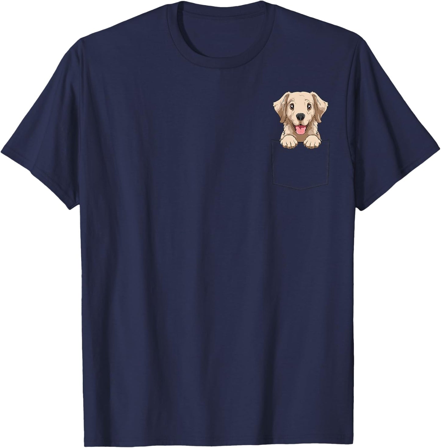 Labrador Pocket Labrador In Pocket Labrador Dog Peeking Men Women Kids T-Shirt - T-Shirt | Navy
