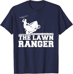 The Lawn Ranger funny Grass Cutting Mowing T-Shirt - T-Shirt | Navy