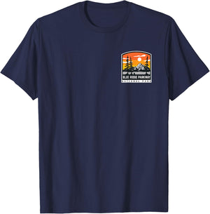 Vintage Blue Ridge Parkway North Carolina Nature Hiking Trip T-Shirt - T-Shirt | Navy