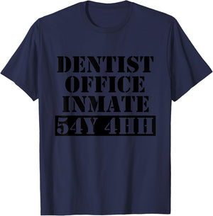 Dentist Office Inmate Halloween Costume T-Shirt - T-Shirt | Navy