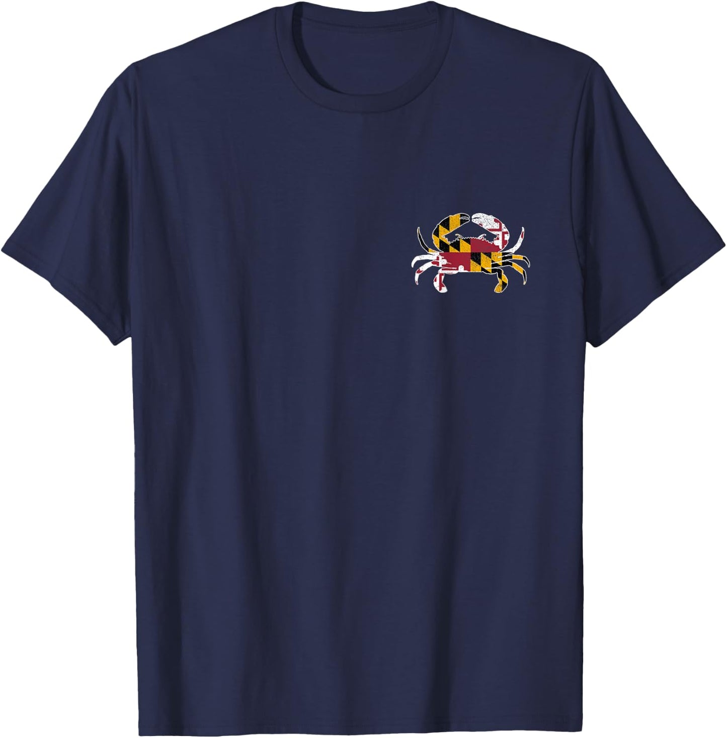 Maryland Blue Crab Vintage Crabbing Maryland Flag Pride T-Shirt - T-Shirt | Navy