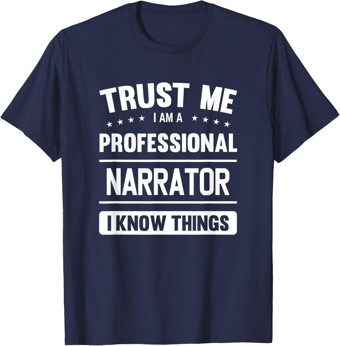 Narrator Ideas For Narrators Professional Narrators - Black, Small - -Adults T-Shirt - T-Shirt | Navy