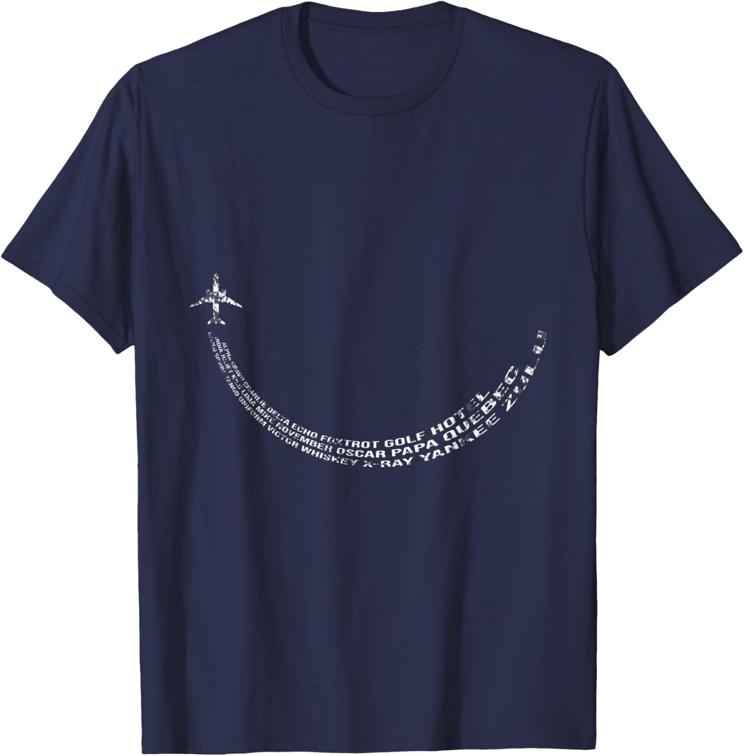 Aviation Airplane Pilot Gift - Men's Black Short Sleeve Classic Fit Pilot - Small T-Shirt - T-Shirt | Navy