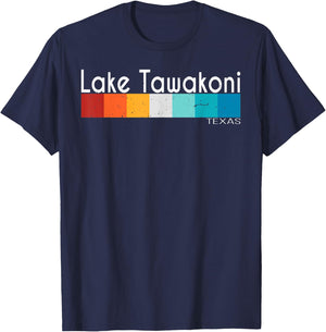 Vintage Retro Lake Tawakoni Texas Women Men Souvenirs T-Shirt - T-Shirt | Navy