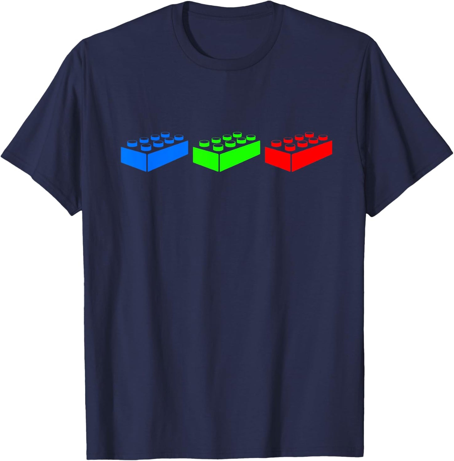 Building Blocks Bricks Master Builder Engineer Construction Small T-Shirt - T-Shirt | Navy