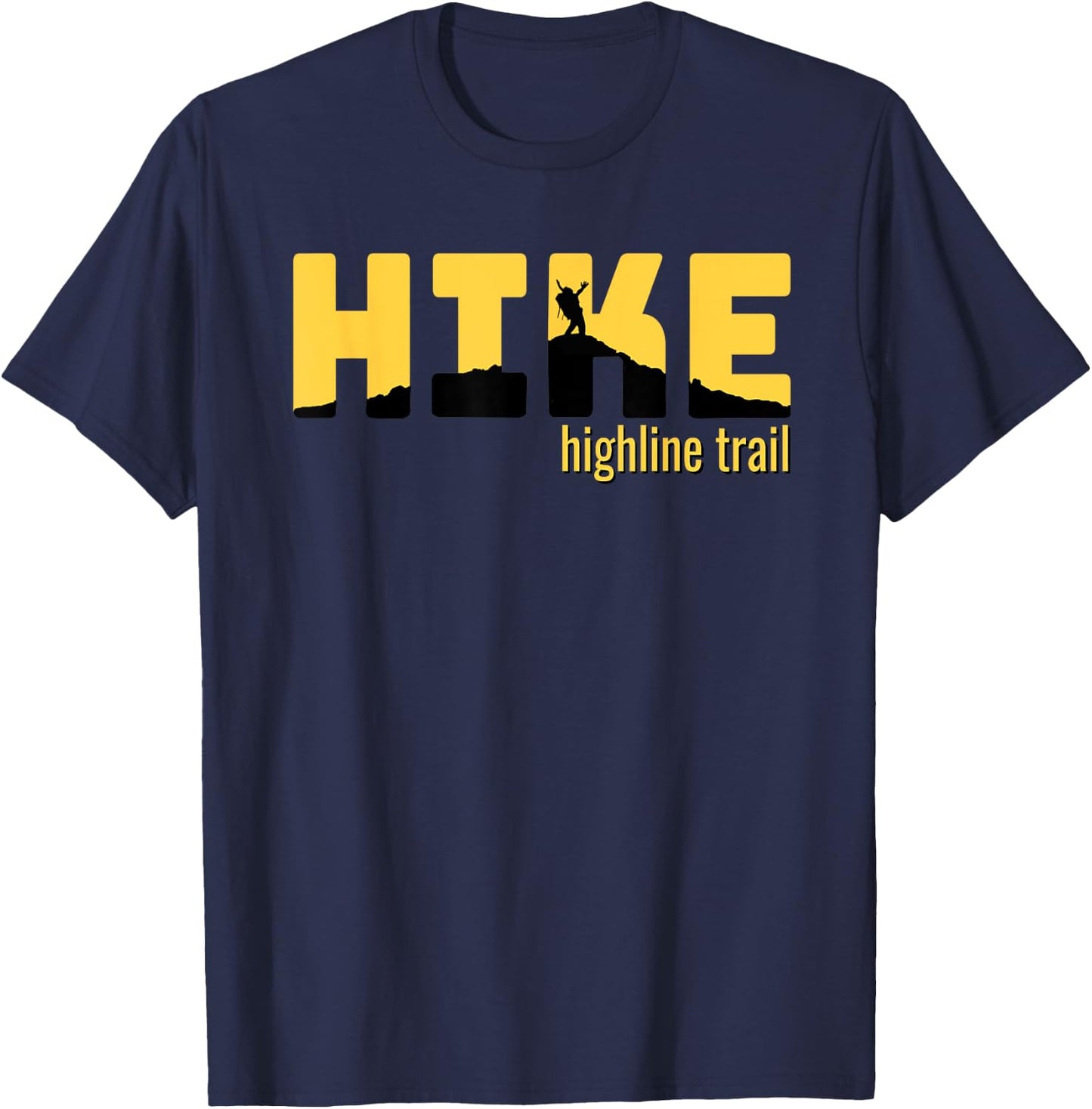 HIKE HIGHLINE TRAIL Classic Hiking Gift T-Shirt - T-Shirt | Navy