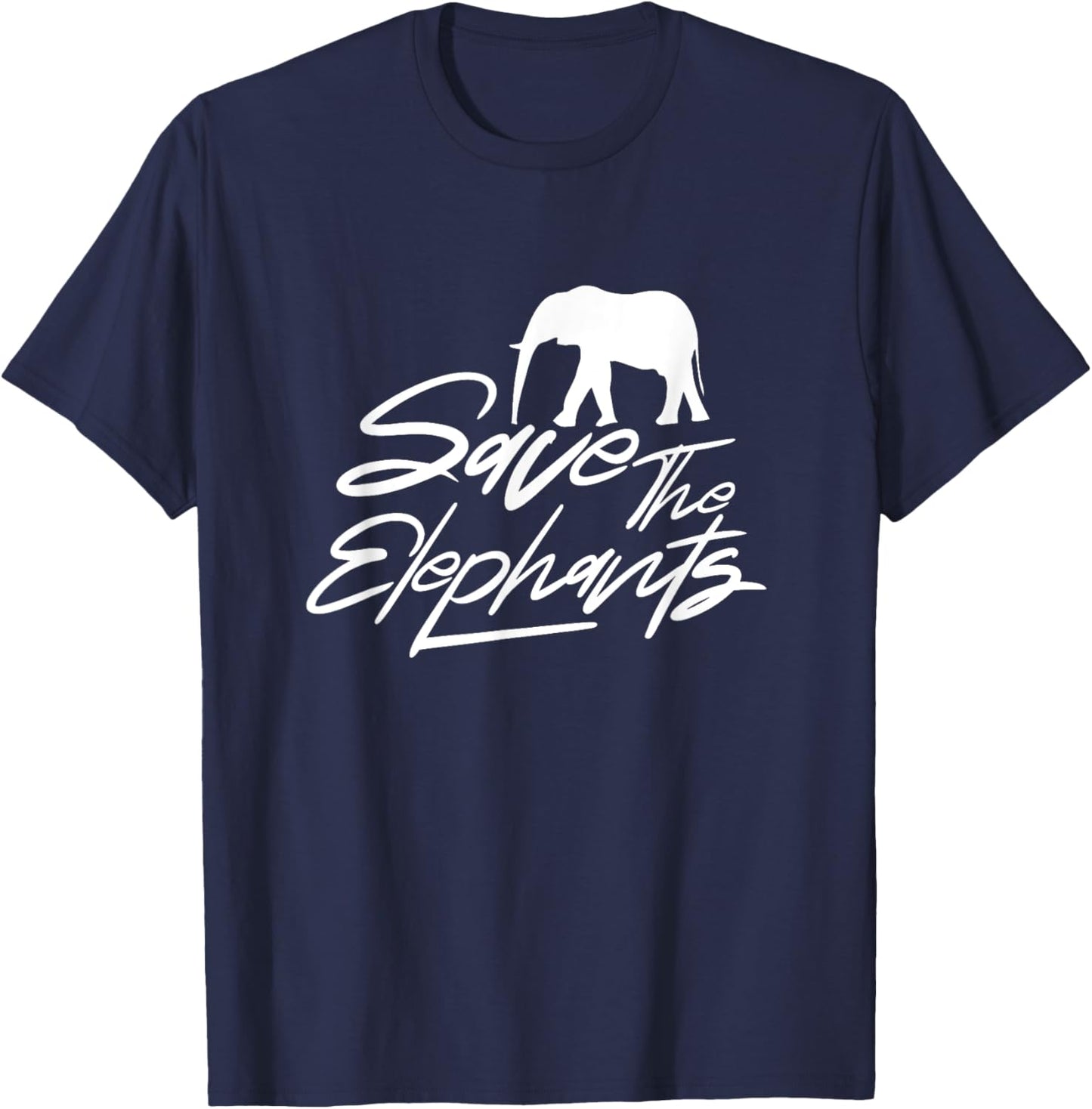 Save the elephants Poacher Elephant Poaching T-Shirt - T-Shirt | Navy