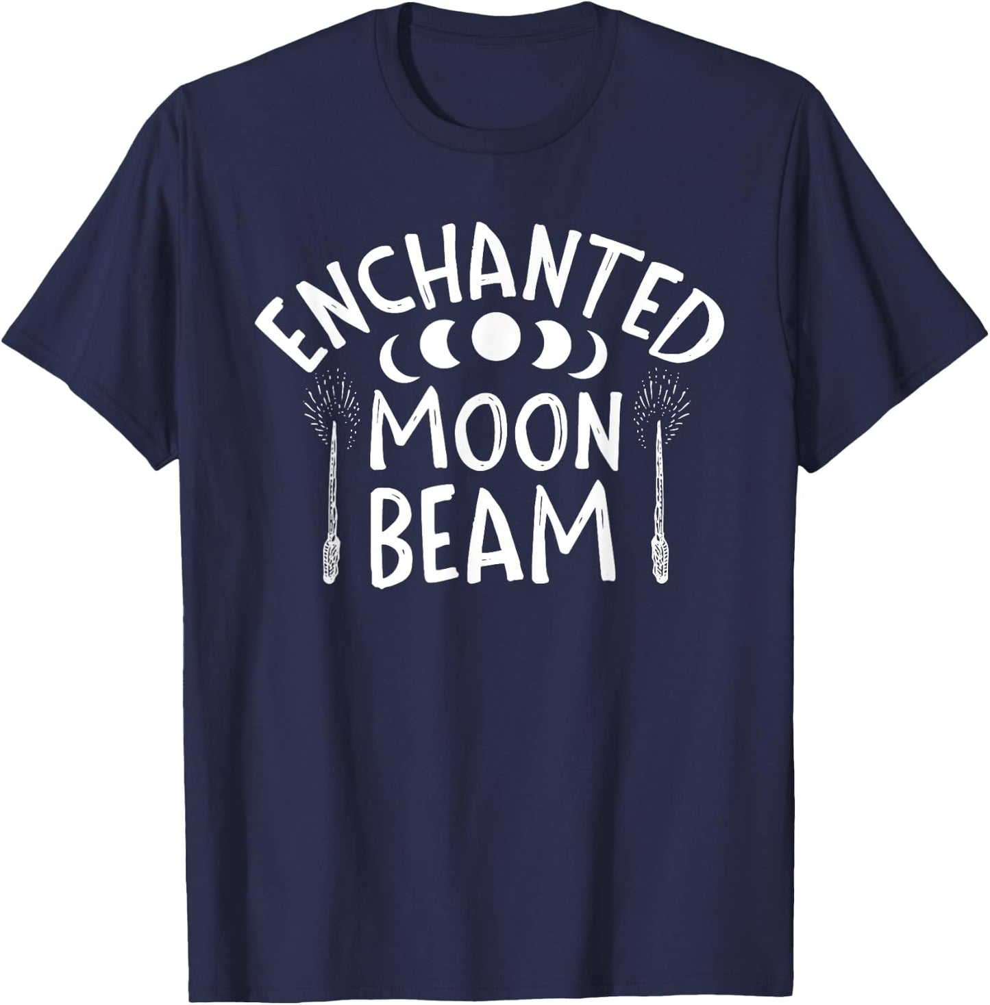 Mystical And Magical Enchanted Moon Beam Star Child T-Shirt - T-Shirt | Navy