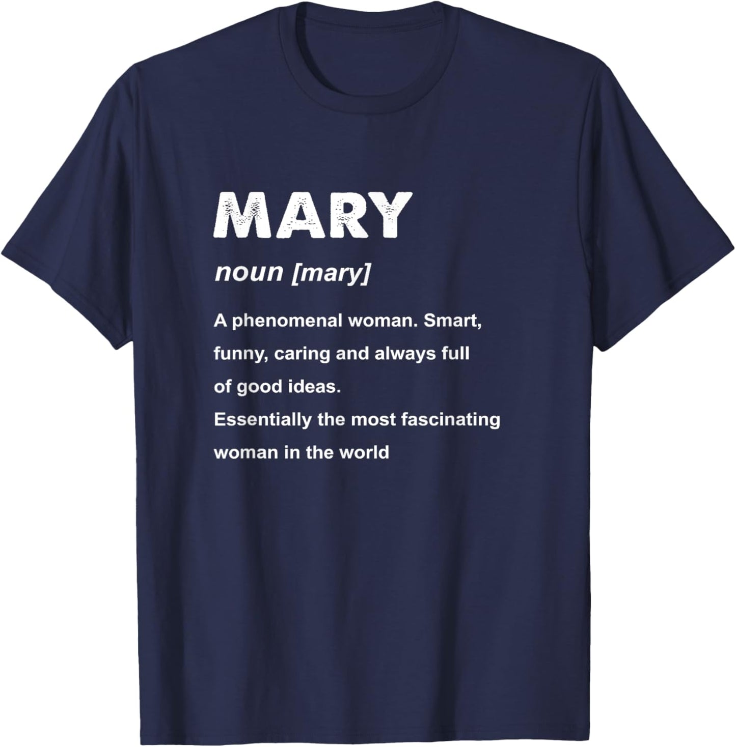 Mary Name T-Shirt - T-Shirt | Navy