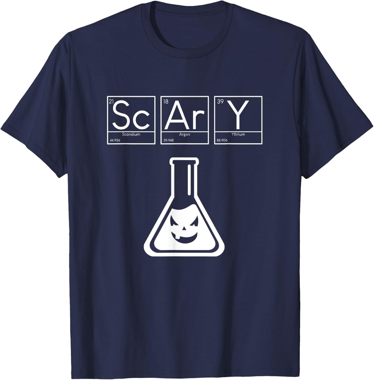 Scary periodic table halloween science T-Shirt - T-Shirt | Navy