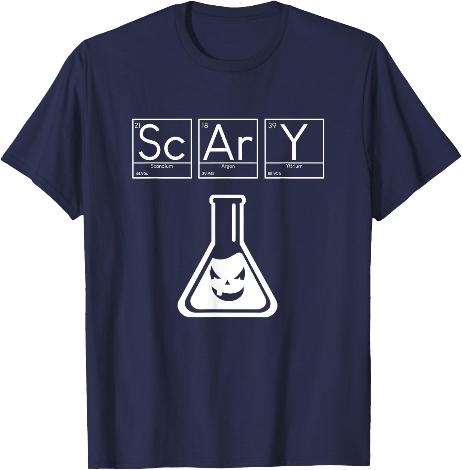 Scary periodic table halloween science T-Shirt - T-Shirt | Navy