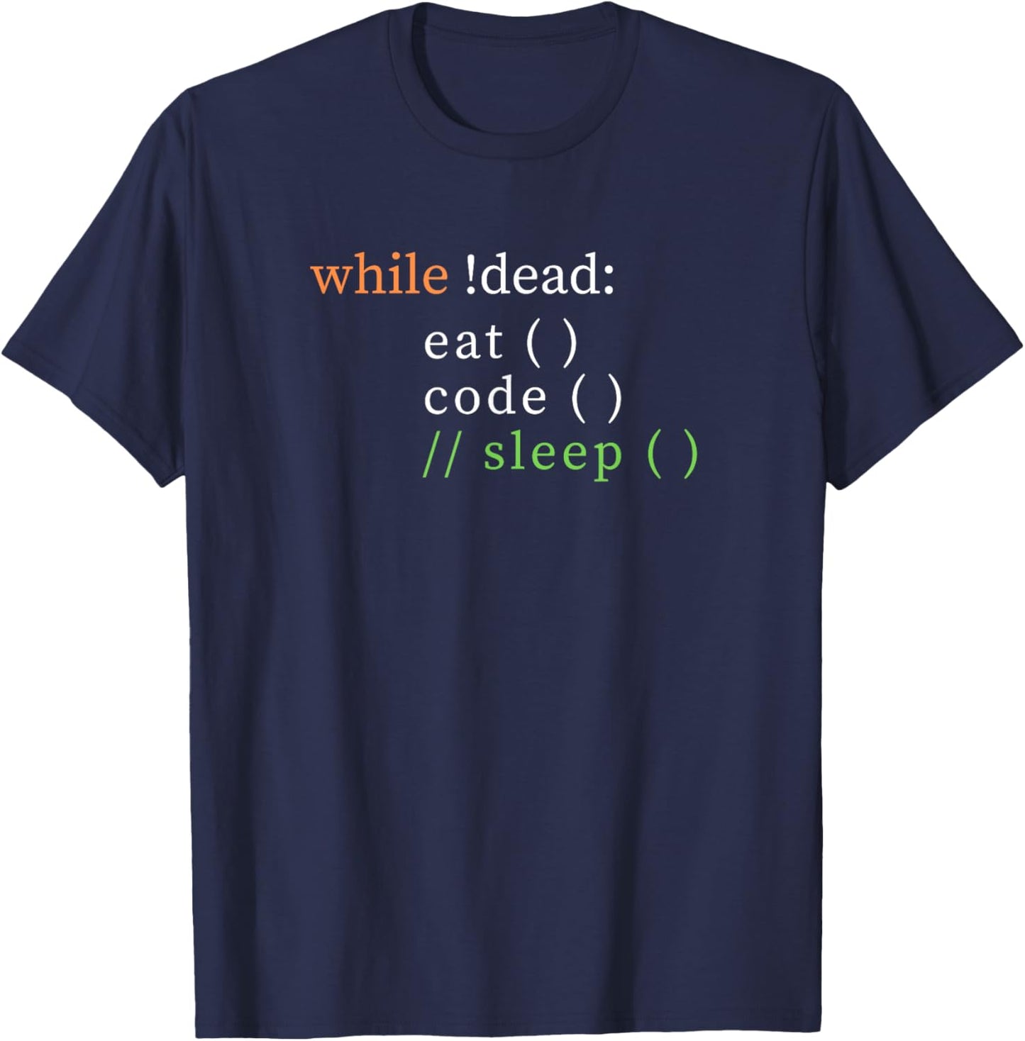Funny Python Code Joke Computer Science IT Programmer Gift T-Shirt - T-Shirt | Navy