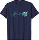 Angler Fish Monster Fishing Fisherman Heartbeat Anglerfish T-Shirt - T-Shirt | Navy