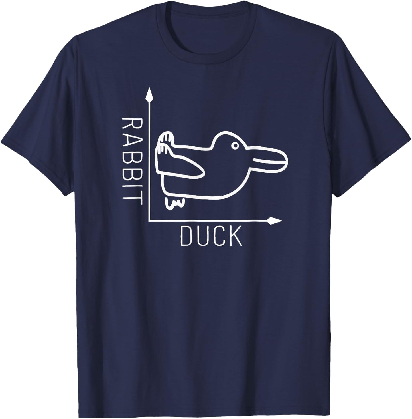 Wittgenstein Rabbit Duck - Philosopher T-Shirt - T-Shirt | Navy