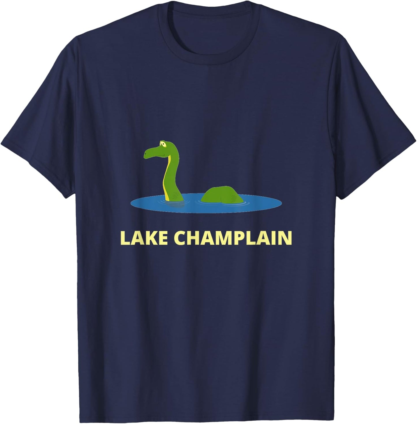 Lake Champlain Champ Lake Monster NY VT for Kids Boys Girls T-Shirt - T-Shirt | Navy