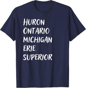 The Great Lakes HOMES Michigan Gift Vintage T-Shirt - T-Shirt | Navy
