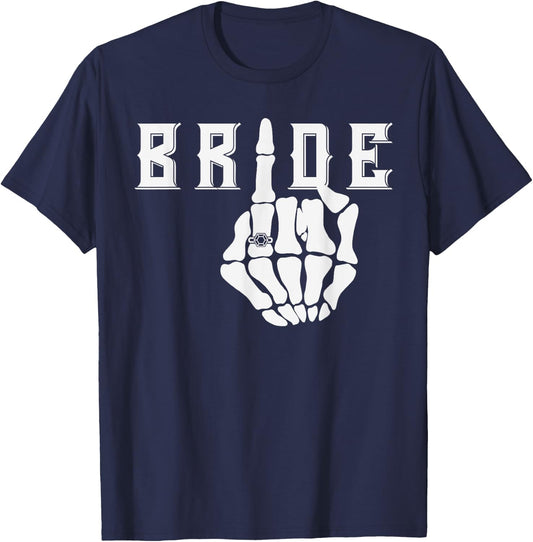 Halloween Wedding Bride , Skeleton Bride Matching T-Shirt - T-Shirt | Navy