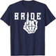 Halloween Wedding Bride , Skeleton Bride Matching T-Shirt - T-Shirt | Navy