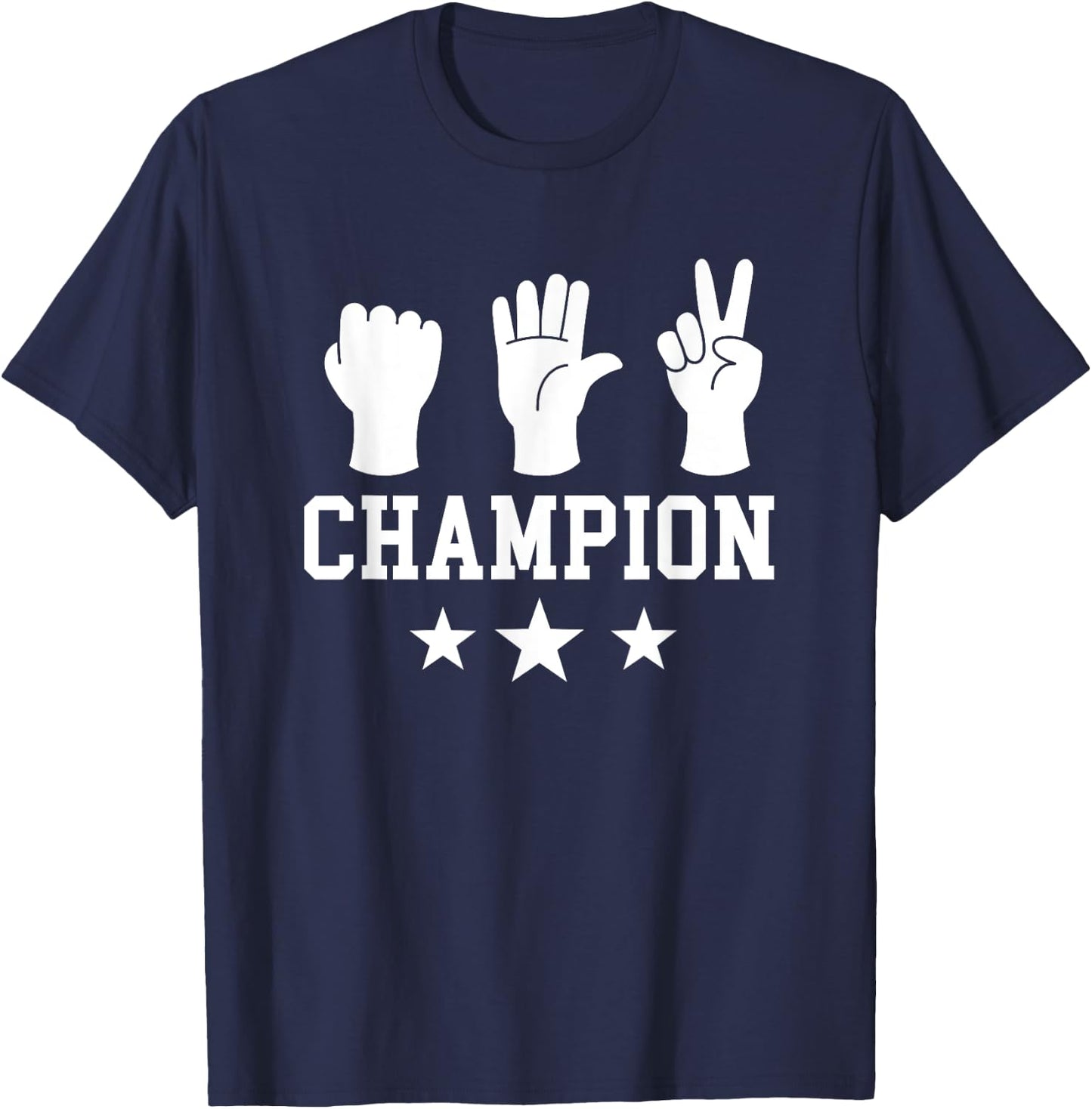 Rock Paper Scissors Champion Useless Talent Winner T-Shirt - T-Shirt | Navy