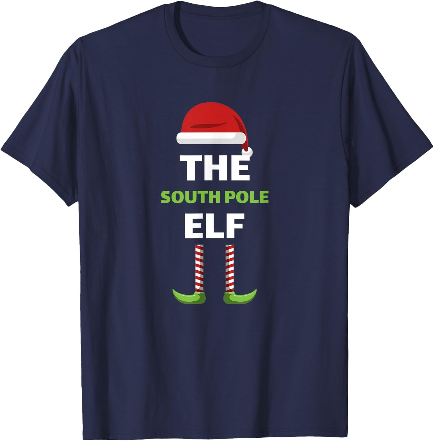 The South Pole Elf Funny Matching Family T-Shirt - T-Shirt | Navy