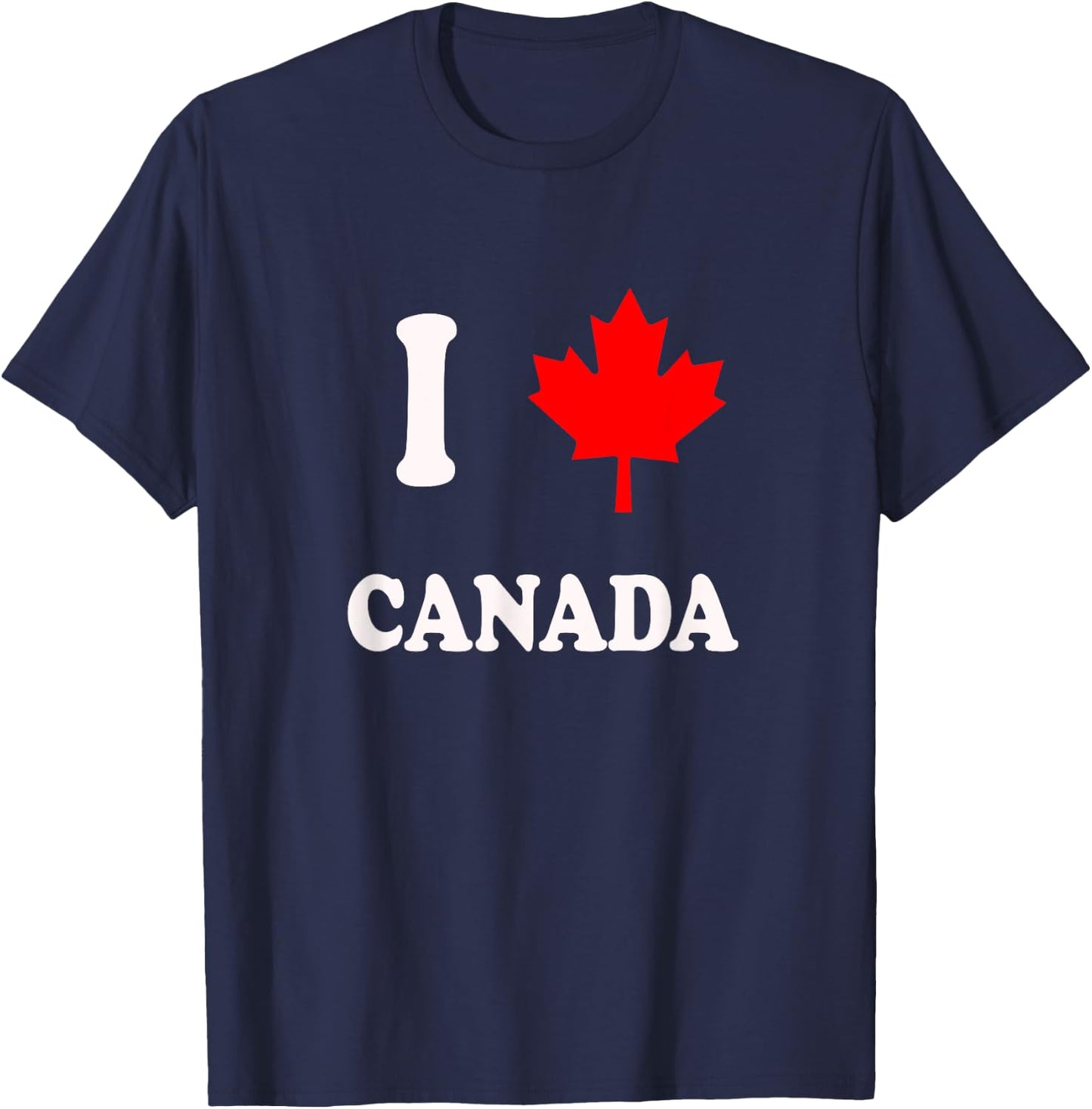 I maple leaf canada Minimalist Canada maple leaf heart T-Shirt - T-Shirt | Navy