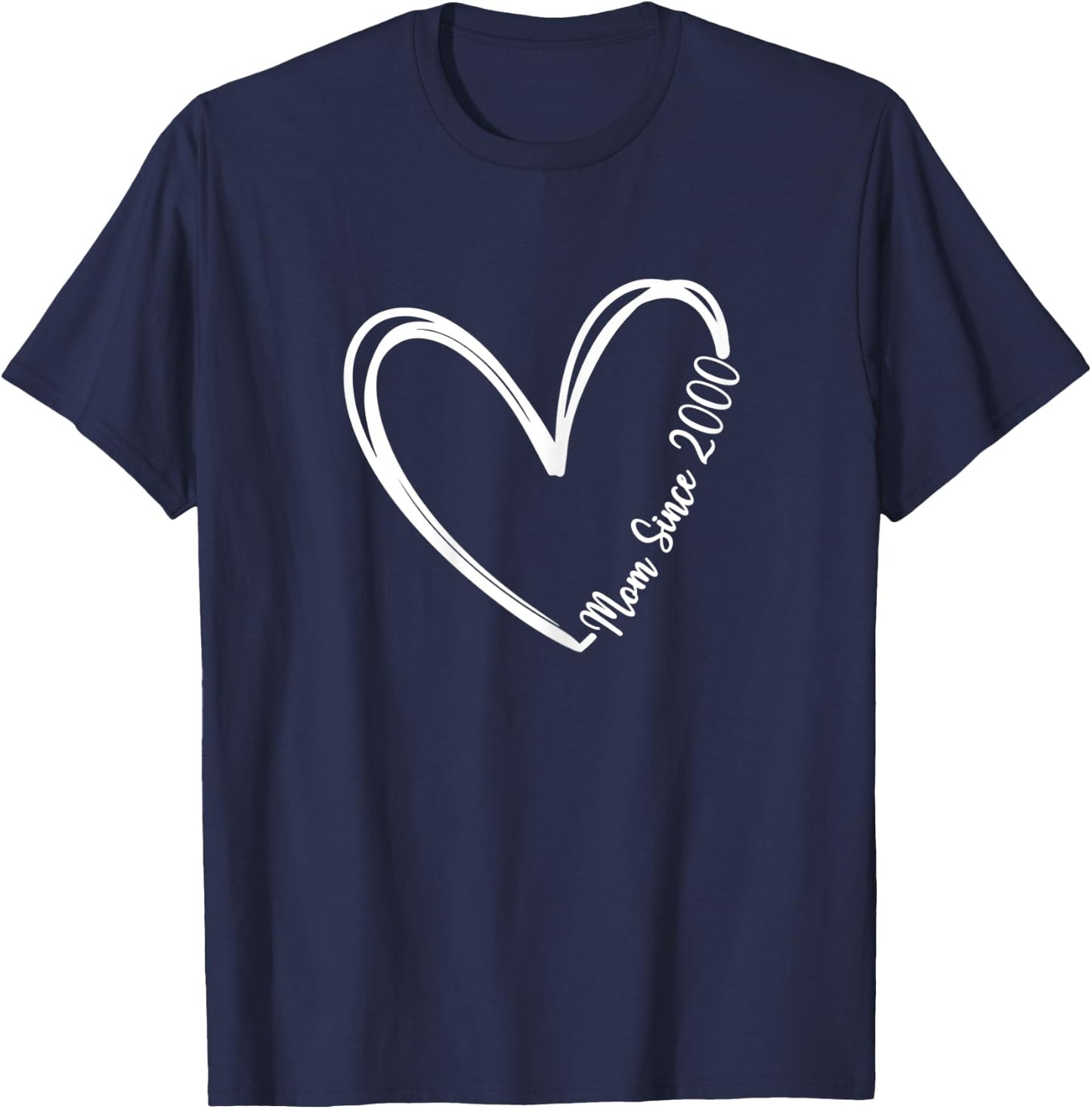 Mom Since 2000 Heart for Mom, Mother Day Women T-Shirt - T-Shirt | Navy
