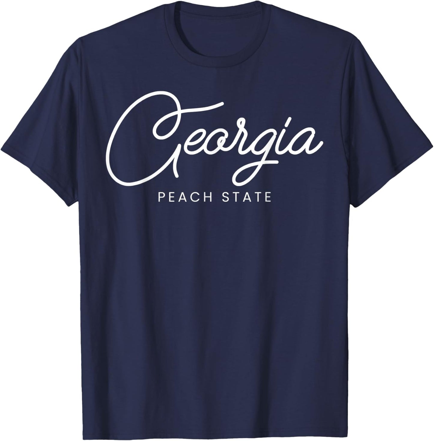 Georgia Gifts Shirt GA Graphic . Peach State T-Shirt - T-Shirt | Navy